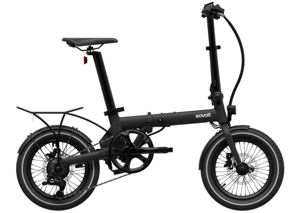 Picture of a black eovolt bike side on